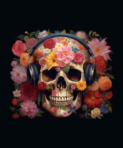 Panel welur czaszka sugar skull 1