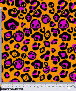 Alternative view of Tkanina wodoodporna czaszki wzór leopard panterka 1