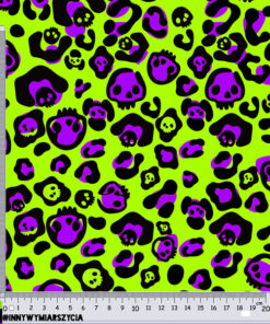 Alternative view of Tkanina wodoodporna czaszki wzór leopard panterka 2