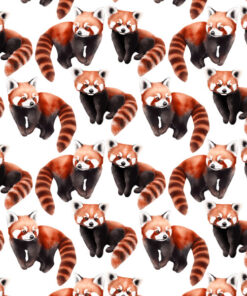 Welur tapicerski czerwone pandy 3
