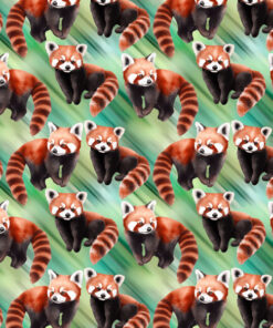 Welur tapicerski czerwone pandy 4