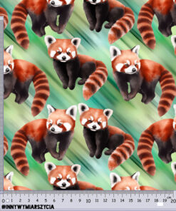 Welur tapicerski czerwone pandy 4 - obrazek 2