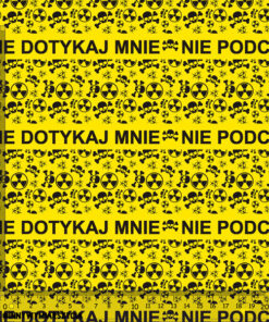 Alternative view of Tkanina wodoodporna danger nie dotykaj