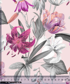 Alternative view of Tkanina wodoodporna eleganckie lilie i tulipany 2