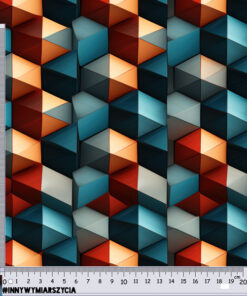 Alternative view of Welur tapicerski geometryczna harmonia 3