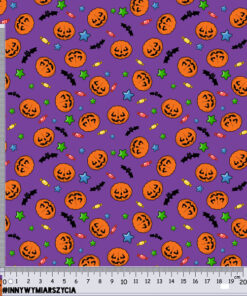 Alternative view of Tkanina wodoodporna halloween dynie i nietoperze mały