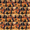 Welur tapicerski halloween koty i dynie średnie 11