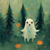 Panel welur halloween uroczy duch