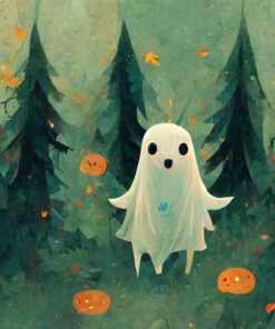Panel welur halloween uroczy duch