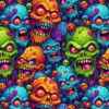 Welur tapicerski halloween zombie 42