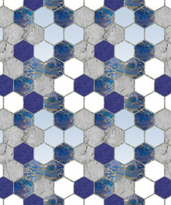 Welur tapicerski plastry miodu heksagony 1 - obrazek 3