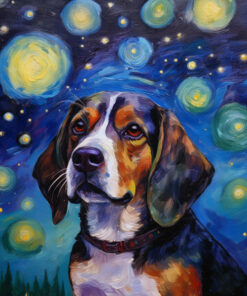 Panel welur impresjonizm beagle 4