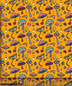 Alternative view of Tkanina wodoodporna kolorowe grzyby 2
