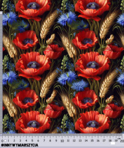 Alternative view of Jersey kolorowe kwiaty maki 38