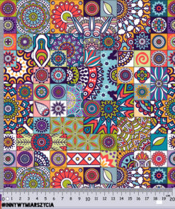 Alternative view of Tkanina wodoodporna kolorowe mandale ornamenty 2