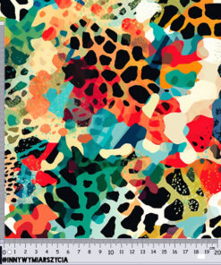Alternative view of Tkanina wodoodporna kolorowy leopard panterka 1