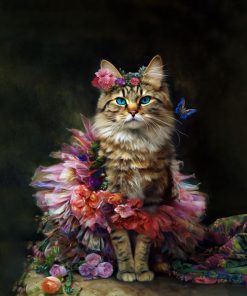 Panel dzianina kot w sukience 1