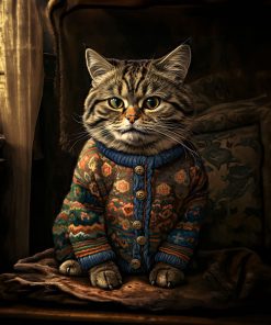 Panel wodoodporny kot w swetrze 1