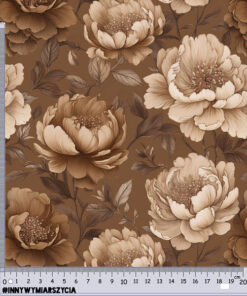 Alternative view of Welur tapicerski mocha mousse kwiaty 10