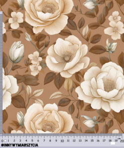 Alternative view of Welur tapicerski mocha mousse kwiaty 8