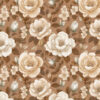 Welur tapicerski mocha mousse kwiaty 8