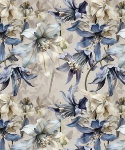 Welur tapicerski kwiaty orliki 2