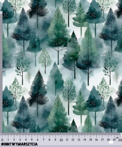 Welur tapicerski nature las we mgle 16 - obrazek 2