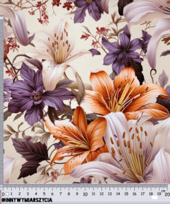 Alternative view of Tkanina wodoodporna lilie vintage 4