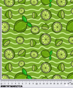 Alternative view of Tkanina wodoodporna owoce limonki 3