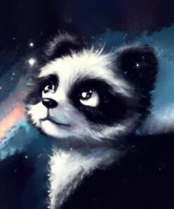 Panel wodoodporny mała urocza panda z dużymi oczami