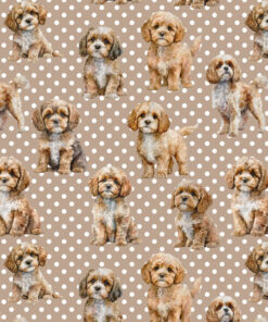 Welur tapicerski psy cavapoo 5