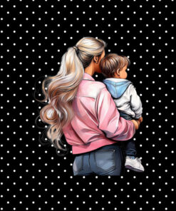 Panel dzianina mommy love mama i syn 2