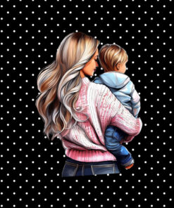 Panel dzianina mommy love mama i syn 8