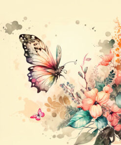 Panel wodoodporny motyl watercolor 3