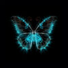 Panel welur neonowy motyl 1