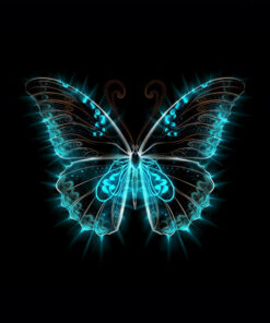 Panel welur neonowy motyl 1