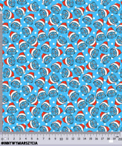 Alternative view of Tkanina wodoodporna niebieskie koty Mikołaje 4