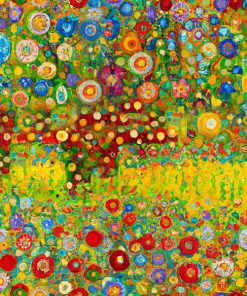 Tkanina wodoodporna obraz kolorowe kwiaty malowana łąka