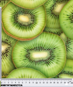 Alternative view of Welur tapicerski owoce kiwi duże