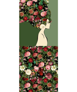 Panel 42x100cm kobieta i róże