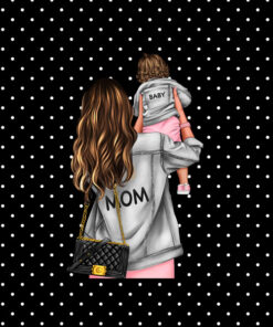 Panel wodoodporny girl mom mama i córka brown 3