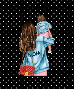 Panel wodoodporny girl mom mama i córka brown 4