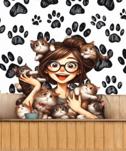 Panel wodoodporny cat lady 9