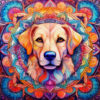 Panel welur kolorowe labrador retriever 20