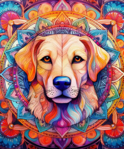 Panel welur kolorowe labrador retriever 20