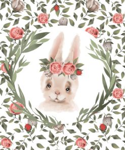 Panel sztuczna skóra leśne zwierzaczki królik