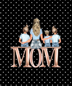 Panel wodoodporny panel super mom blondynka dwie córki i syn