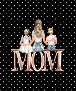 Panel wodoodporny super mom blondynka dwoje dzieci 1