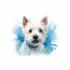 Panel wodoodporny pies portret west terrier watercolor