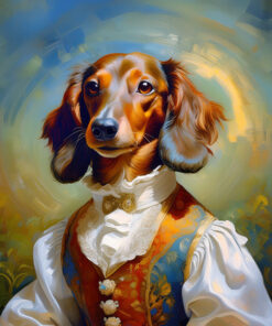 Panel wodoodporny royal pet pies jamnik mężczyzna portret